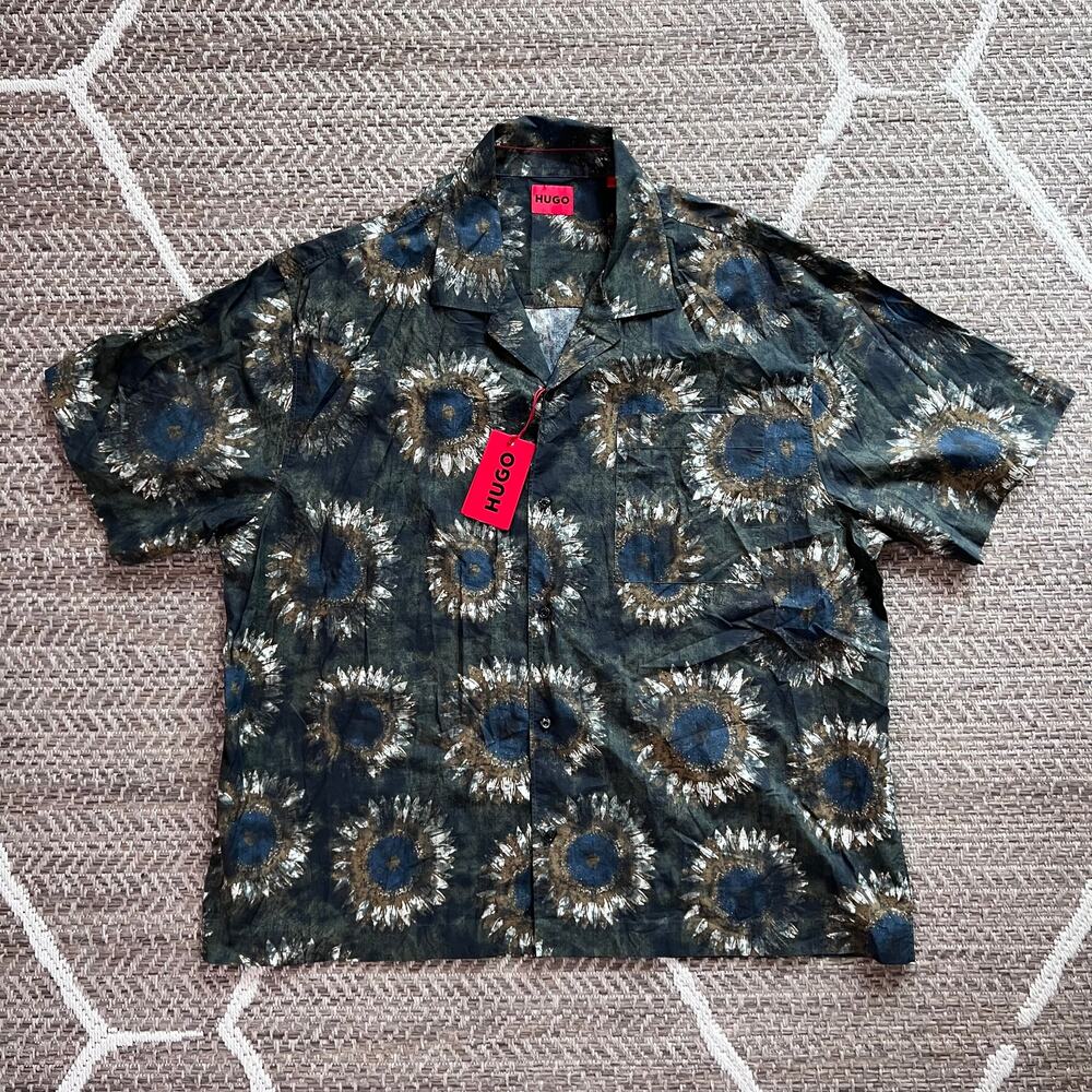 Hugo Boss Sunflower Shirt Mens Sz XXL